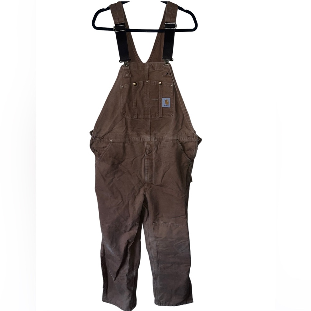 Carhartt Brown Duck Bib Overalls - Men's Work Overalls